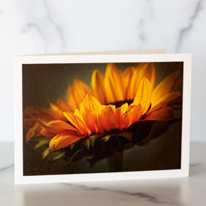 Photo of Yellow Sunflower Greeting Card by Melissa Ann Bagley