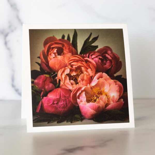 Photo of Springtime Peonies Greeting Card by Melissa Ann Bagley