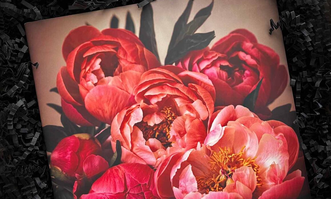 Photograph of Fine Art Ceramic Tile with Pink Peonies on it by Melissa Bagley