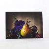 Pear and Purple Flowers Mini Greeting Card