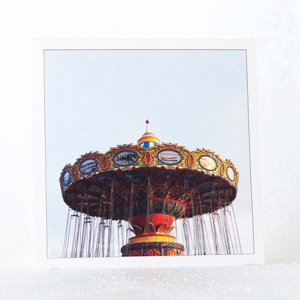 Santa Cruz Beach Boardwalk Sea Swings Greeting Card