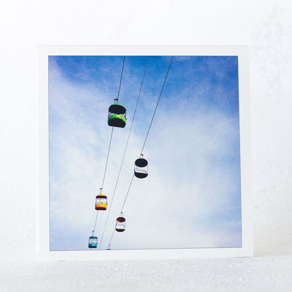 Santa Cruz Beach Boardwalk Sky Glider Greeting Card