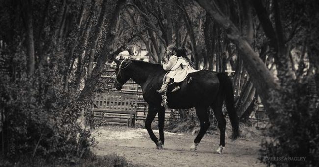 Girls on horse