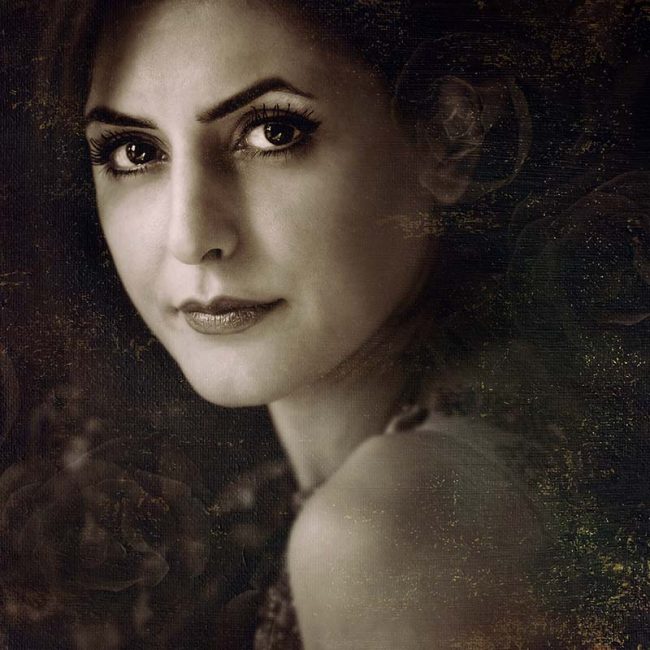 Layered Portrait of Woman