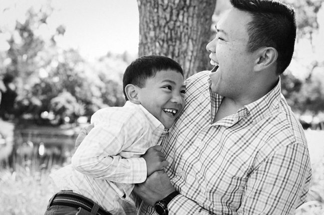 Father and son portrait