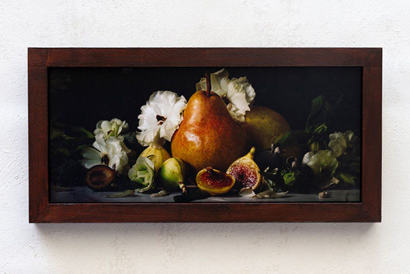 Pear Fig Still Life Miniature