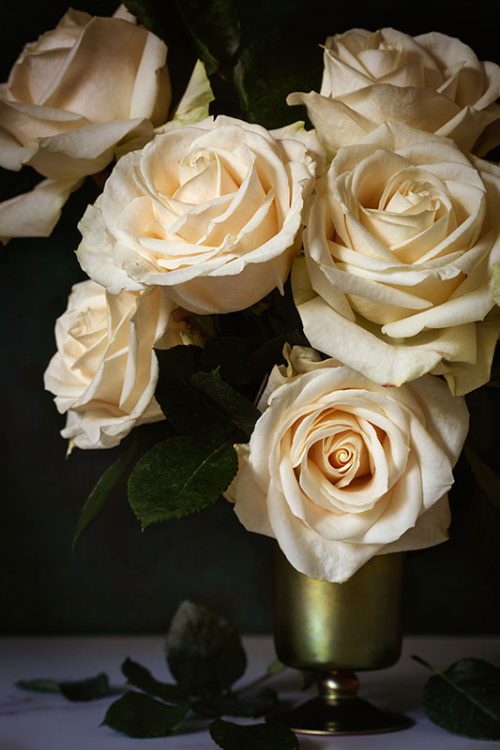 Roses in Tiffany Vase Print
