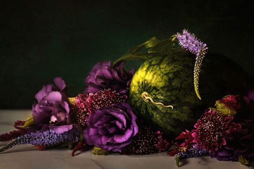 Watermelon and Flowers Print